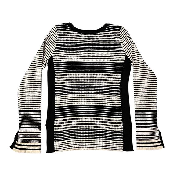 Moth Anthropologie striped black & white knit long sleeve sweater – size M - Picture 2 of 8